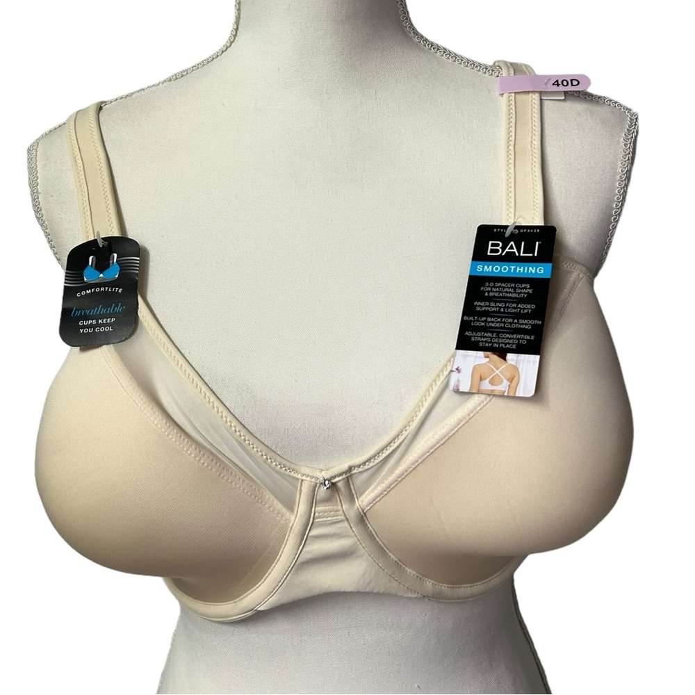 BALI women’s smoothing bra DF3439 3-D spacer cups size 40D NWT